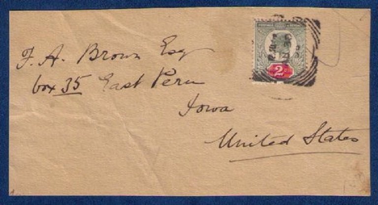 Great Britain,Sc 130  Edward VII addressed F.A. BROWN ESQ.Postal Cover Iowa USA