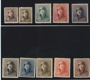 Belgium #124 - #137 VF Mint Full Set