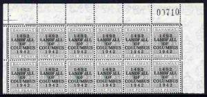 Bahamas 1942 KG6 Landfall of Columbus 1d pale slate upper...