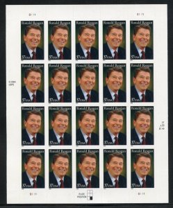 UNITED STATES SCOTT #3897 RONALD REAGAN COMPLETE SHEET MINT NH