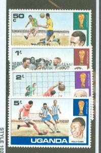 Uganda #181-84 Mint (NH) Single (Complete Set)