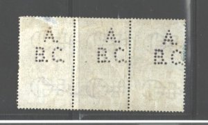 1902 G.Britain Foreign Bill Revenue Stamps,Edward VII, £1.10 Pounds ABC PERFINS