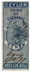 (I.B) Ceylon Revenue : Foreign Bill 75c (Third) 