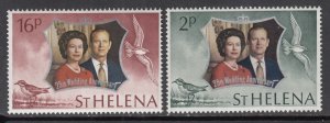 St Helena 271-272 Silver Wedding MNH VF