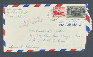 Scott E14  On Cover Special Delivery