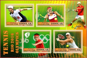 Stamps. Sports. Tennis  Olympic Games 2020 year 1+1 sheets perforated