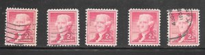 #1033 Used Lot of 5 stamps (my6) Collection / Lot