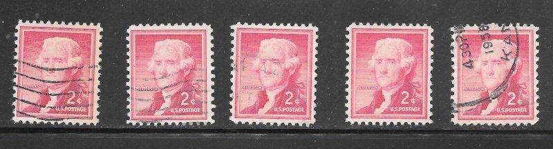 #1033 Used Lot of 5 stamps (my6) Collection / Lot