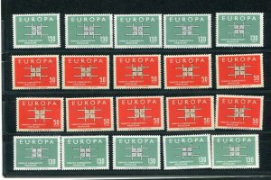 D093799 Europa CEPT 1963 Stylized Links Wholesale 10 Series MNH Turkey