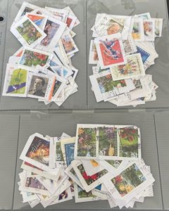5 Sets of 150 Used Loose Australian Stamps, $20 Each