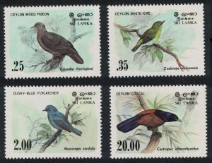 Sri Lanka Pigeon White-eye Flycatcher Coucal Birds 4v 1983 MNH