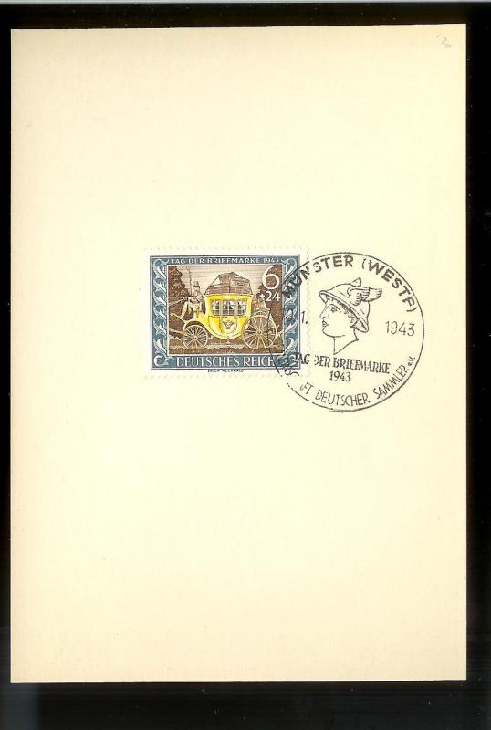 GERMANY FDC Card Sc#B215 Fancy Cancel Munster 1943