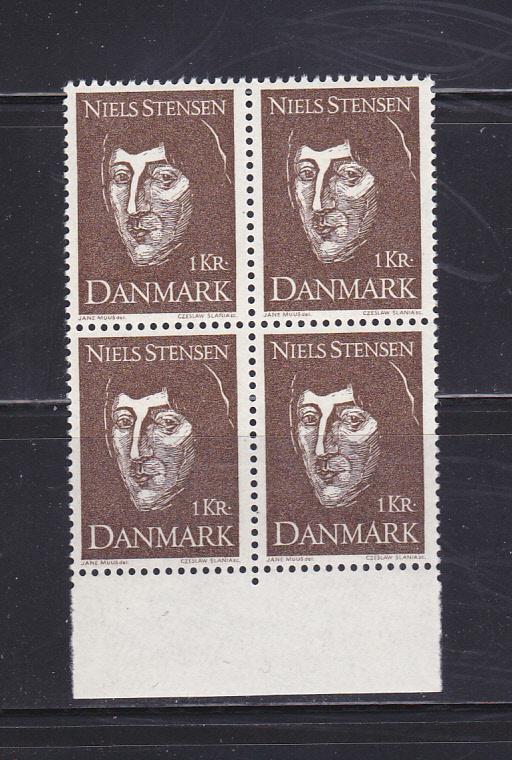 Denmark 462 Block Of 4 Set MNH Neils Stensen, Geologist (C)