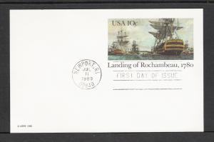 US #UX84 Rochambeau Postal Card FDC