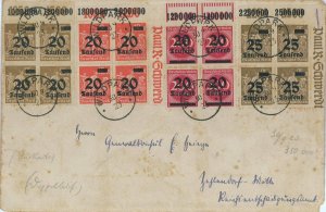 P0343 - GERMANY - POSTAL HISTORY - INFLATION  350000 Mark RATE Very Nice!  1923