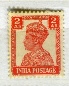 INDIA; 1938 early GVI Portrait issue Mint hinged 1a. value