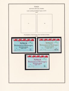 Tonga # 312-316, C119-123, CO63-65, Sovereignty over Minerva Reefs, NH, 1/2 Cat.