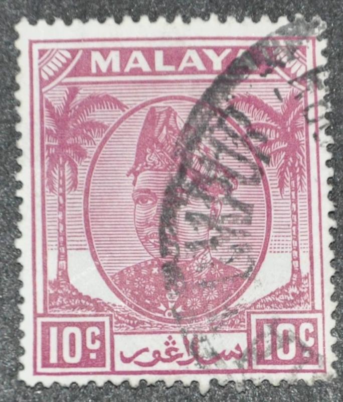 DYNAMITE Stamps: Malaya Selangor Scott #86  USED