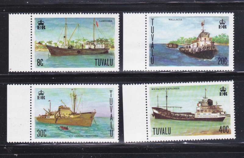 Tuvalu 77-80 Set MNH Ships (D)