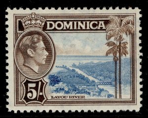 DOMINICA GVI SG108, 5s light blue & sepia, M MINT. Cat £18.