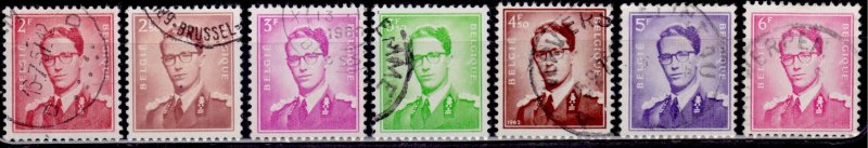 Belgium, 1957-58, King Baudouin, partial, used