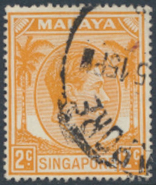 Singapore   SC#  2a   Used    Perf 18  see details & scans