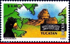 1974 MEXICO 1997 TOURISM YUCATAN, ARCHEOLOGY, BIRDS, CITIES, (4.40P), MNH