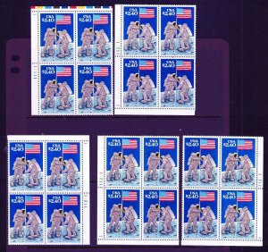 US STAMPS  # 2419  MOON LANDING $ 2.40   5 Plate Blocks  MNH 1989