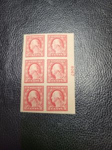 US SC# 482, MLH, plate block