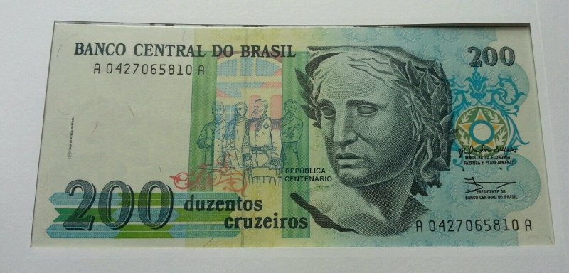 Brazil Painting Homeland 1989 FDC (banknote coin cover) *rare 3 in 1