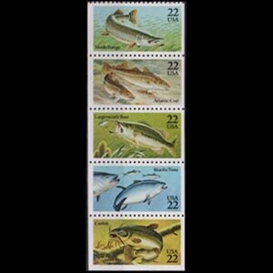 U.S.A. 1986 - Scott# 2209a Fish Set of 5 NH