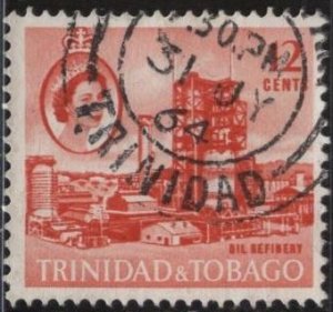 Trinidad & Tobago 95 (used) 12c oil refinery, brt red (1960)