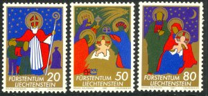 LIECHTENSTEIN 1981 CHRISTMAS Set Sc 726-728 MNH