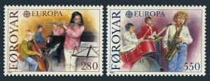 Faroe 125-126 sheets,MNH.Michel 116-117. EUROPE CEPT-1985,Music Year.