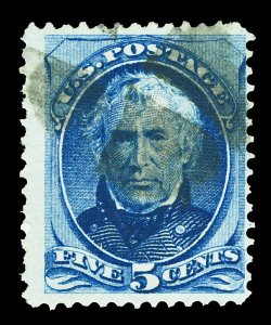 Scott 179 5c Blue Taylor Hard Paper Issue Used Fine+ Cat $27.50