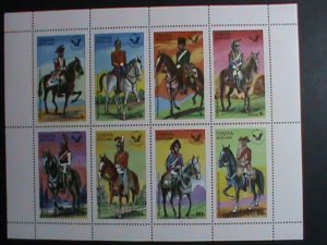 ​SCOTLAND-STAFFA STAMP-MILITARY SOLDIERS ON HORSE MNH SHEET VERY FINE