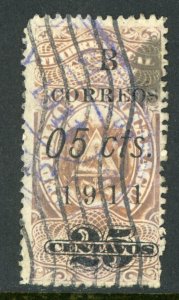 Nicaragua 1911 Bluefields 5¢/25¢ Scott 1L96 VFU K922 ⭐☀⭐☀⭐