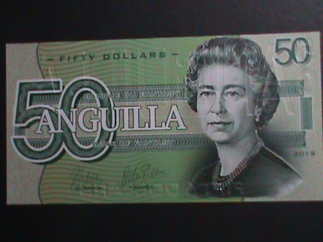 ​ANGUILLA 2019-COLLECTIBLE UNCIRCULATED POLYMAR LOVELY BEAUTIFUL NOTE VF