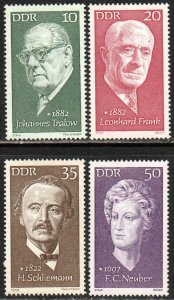 German Democratic Republic Sc #1349-1350, 1352-1353 Mint Hinged