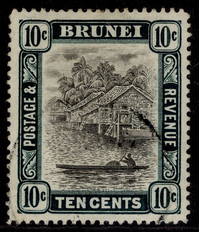 BRUNEI EDVII SG29, 10c grey-black & deep green, FINE USED.