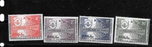 CONGO SC# 468-71 UPU COMMEMORATIVES MNH XF OLD W/OVERPRINT STAMP SET