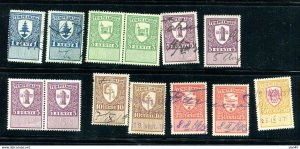 Estonia Revenue 1931/4 Tempelmark Used Full set Shield curved of top 11787