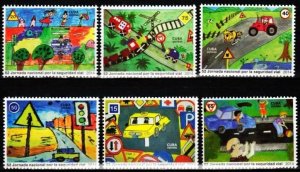 CUBA Sc# 5581-5586  ROAD SAFETY DAY Cpl set of 6  2014  MNH  mint