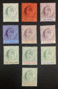 MOMEN: LAGOS SG #54-63 1904-06 MINT OG H £180 LOT #68156*