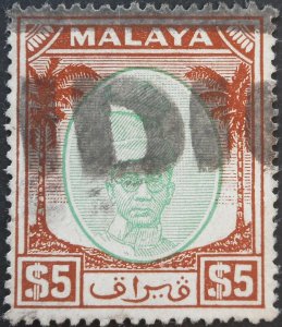 Malaya/Perak 1950 Five Dollars SG 148 used