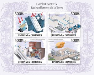 COMOROS - 2010 - Fight Against Global Warming - Perf 4v Sheet -Mint Never Hinged