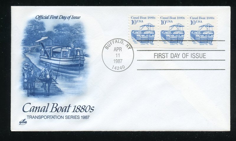 US 2257 Transportation Issue 10c Canal Boat 1880s UA ArtCraft cachet FDC