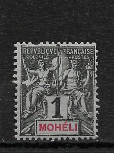 Moheli 1906,Navigation-Commerce,Scott # 1-4,VF Mint Hinged OG (S-3) 4 Scans !