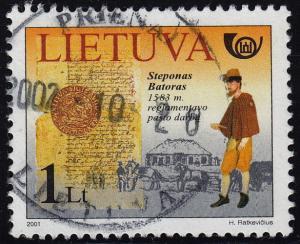 Lithuania - 2001 - Scott #703 - used - Stefan Bathory