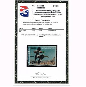 EXCELLENT GENUINE SCOTT #RW47 VF-XF MINT PRISTINE OG NH 1980 DUCK STAMP PSE CERT